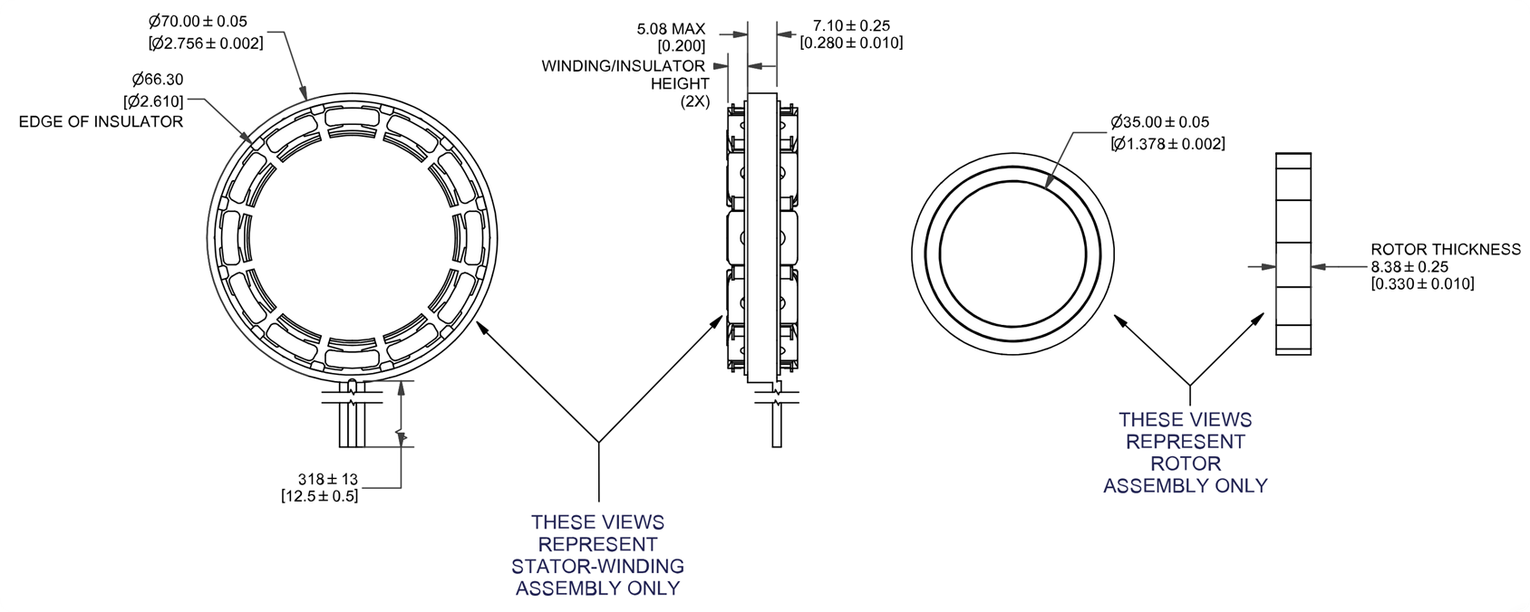 70mm Frameless BLDC Motor - 70mm Frameless Motor - HOLRY 70mm Frameless BLDC Motor - 70mm Frameless Motor - HOLRY