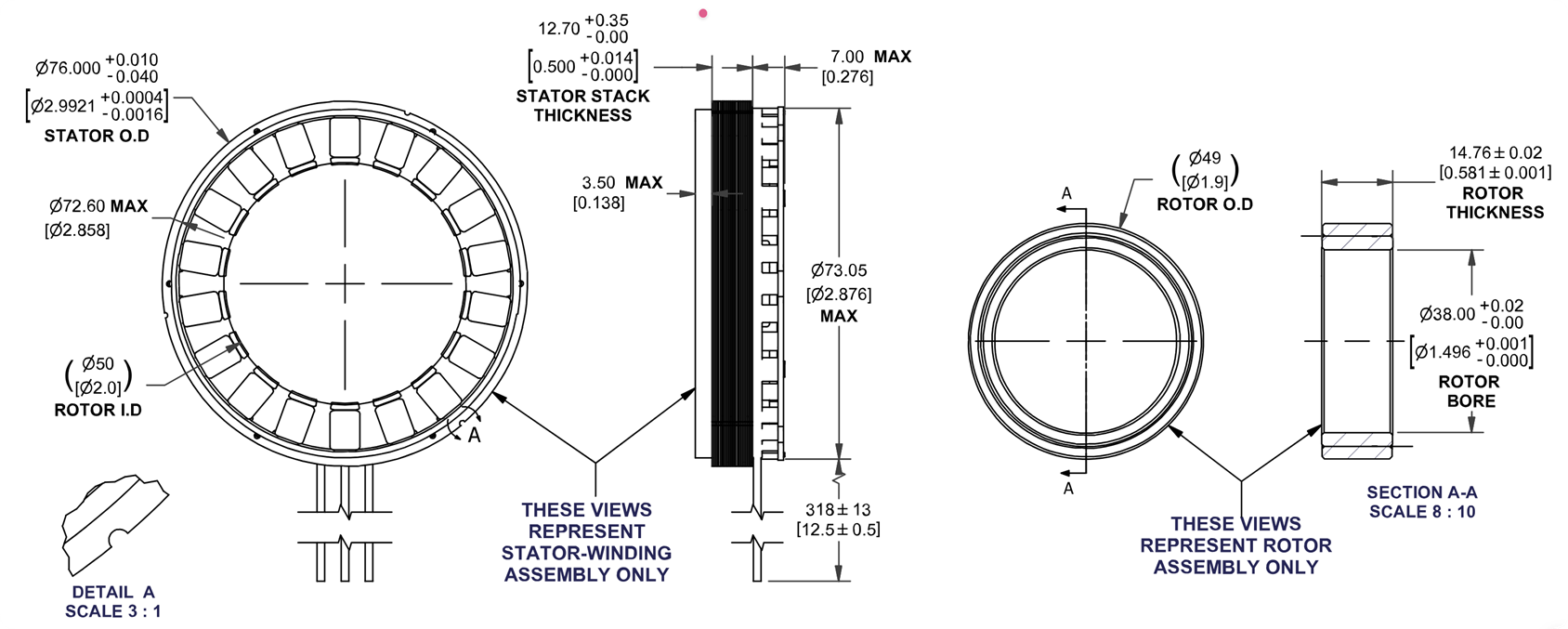 76mm Frameless BLDC Motor,76mm Frameless Motor - HOLRY 76mm Frameless BLDC Motor,76mm Frameless Motor - HOLRY