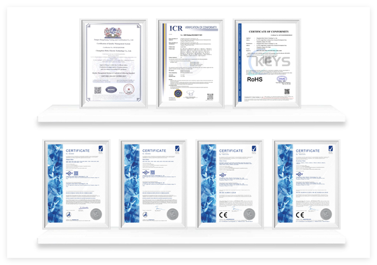 Certifications -- HOLRY Certifications -- HOLRY