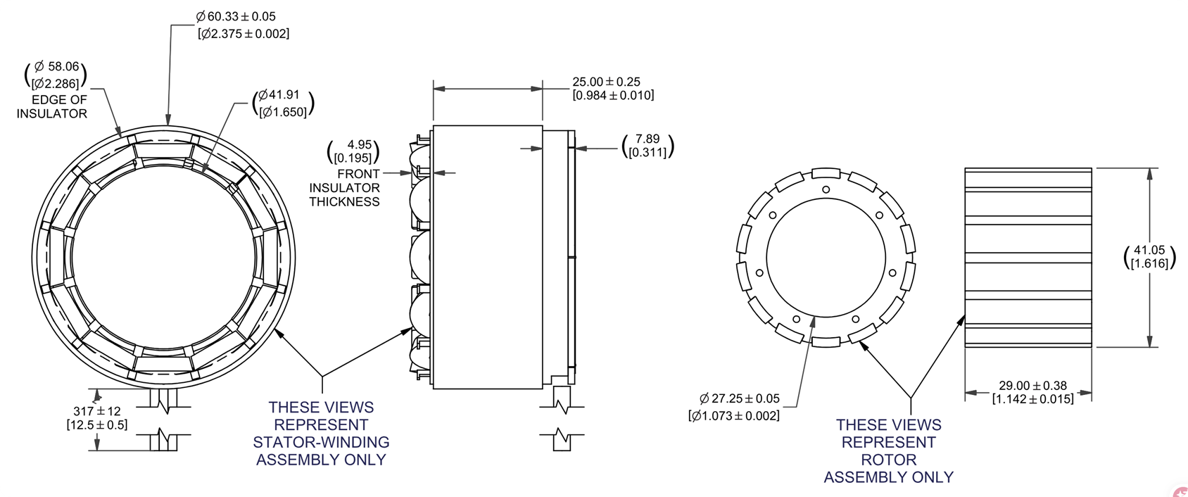 60mm Frameless Torque Motors Dimensions - HOLRY 60mm Frameless Torque Motors Dimensions - HOLRY