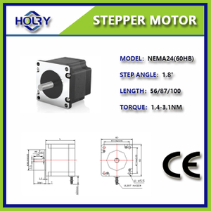 NEMA 24 60×60mm 3 A 0.9° 1.8°1.4N.m Hybrid Stepper Motor