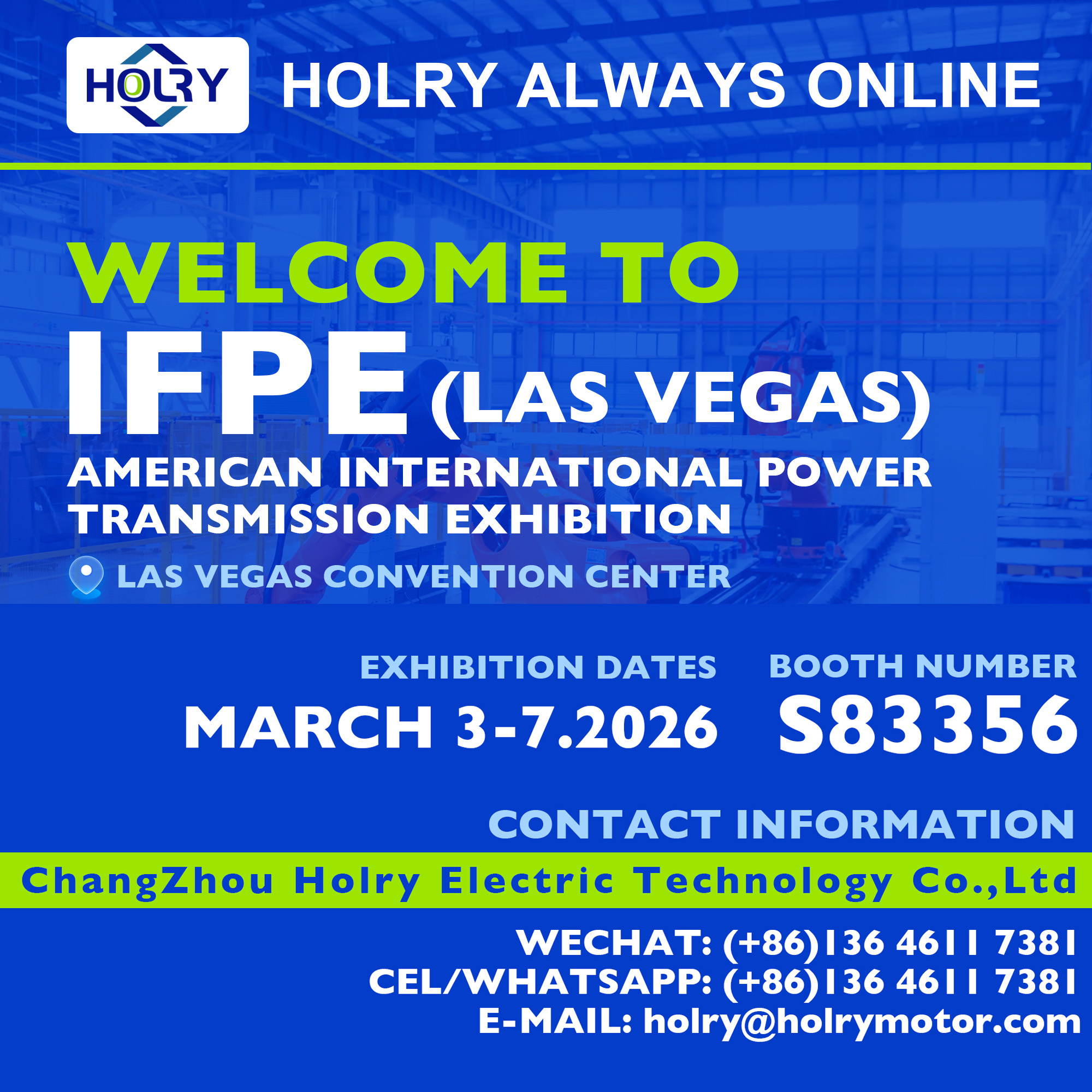 International Fluid Power Exhibition 2026 (IFPE) - HOLRY ALWAYS ONLINE