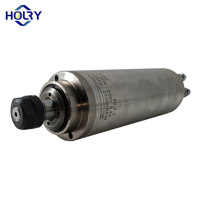 HOLRY CNC Spindle Motor for Aluminum Stone Water Cooled 2.2KW 220V 24000RPM High Quality Spindle Motor 