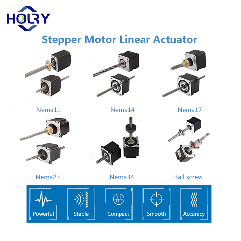 ToAuto Mini Linear Module Sliding Table T6 Leadscrew 1mm Pitch W/ Nema11 Stepper Motor - 50/100mm Stroke
