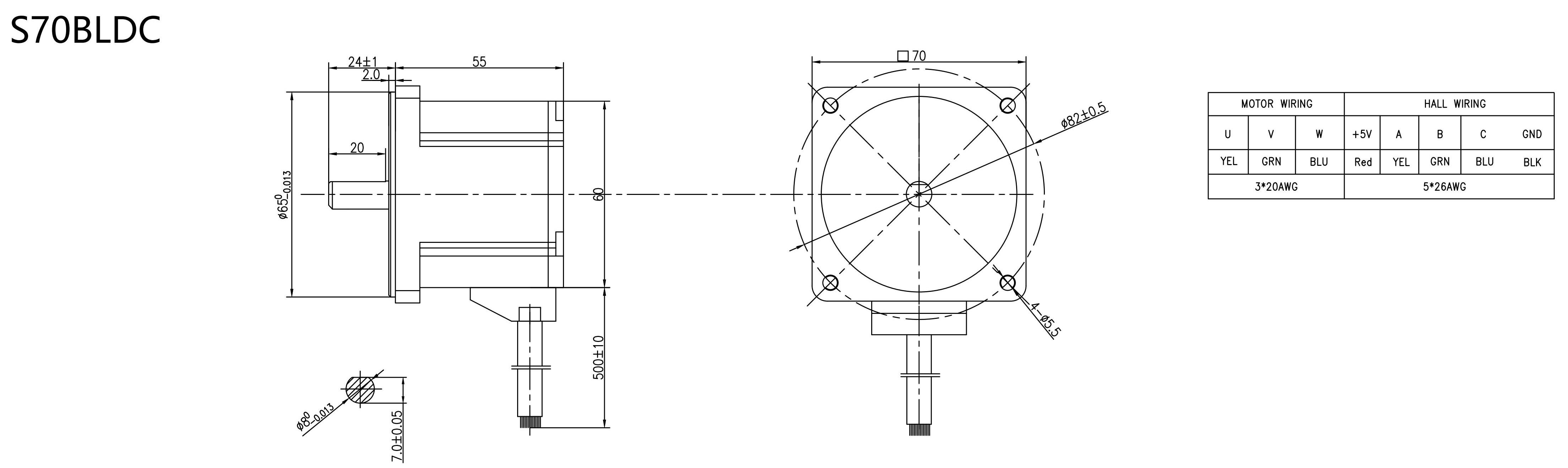 S70BLDC Brushless DC Motor Dimension_00