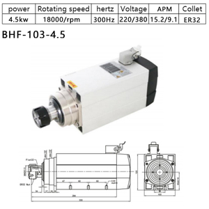 HOLRY CNC Spindle Motor for Wood Metal Air Cooled 4.5kw 220V High Quality Spindle Motor For Robot