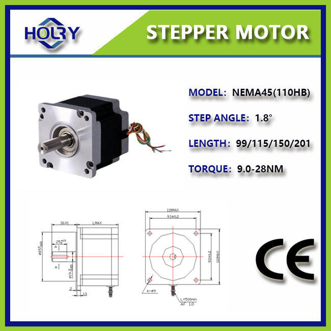 NEMA 42 6 A 1,2° 2N.m Hibrit Step Motor 