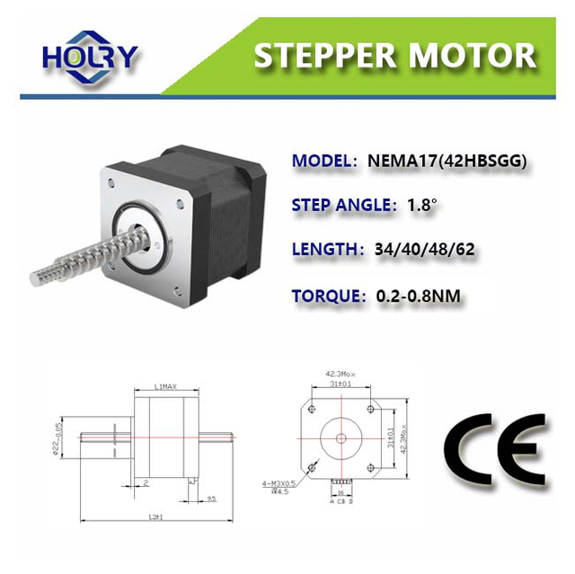 NEMA 17 Lead Screw Stepper Motor